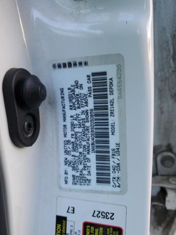 1NXBU40E89Z050856 - 2009 TOYOTA COROLLA BASE WHITE photo 12