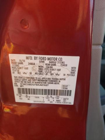 1FMCU9DG7BKA81627 - 2011 FORD ESCAPE XLT RED photo 13