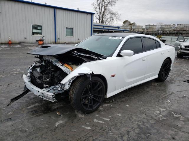 2C3CDXGJ0LH148095 - 2020 DODGE CHARGER SCAT PACK WHITE photo 1