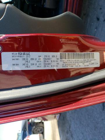 2C4RDGBG4JR138937 - 2018 DODGE GRAND CARA RED photo 12