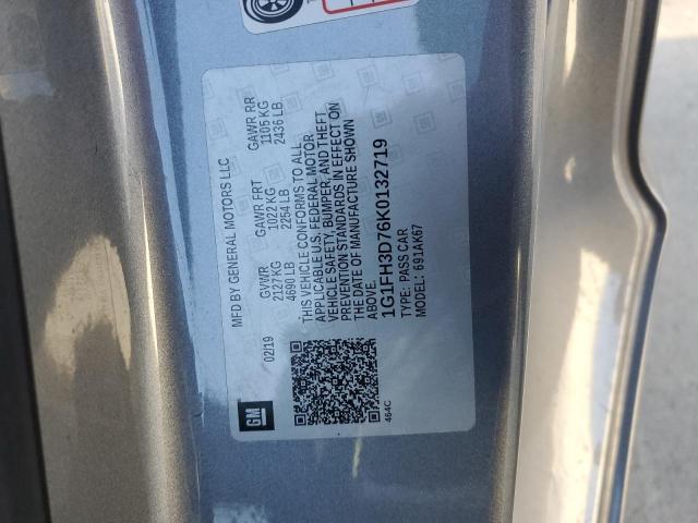 1G1FH3D76K0132719 - 2019 CHEVROLET CAMARO SS Grau Foto 12