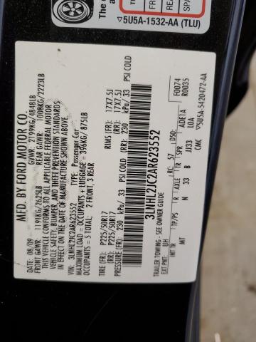 3LNHL2JC2AR623552 - 2010 LINCOLN MKZ BLACK photo 13