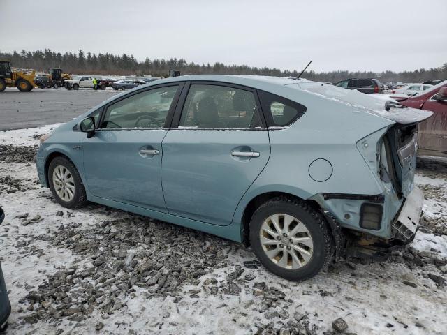 JTDKN3DP2C3026721 - 2012 TOYOTA PRIUS PLUG SILVER photo 2