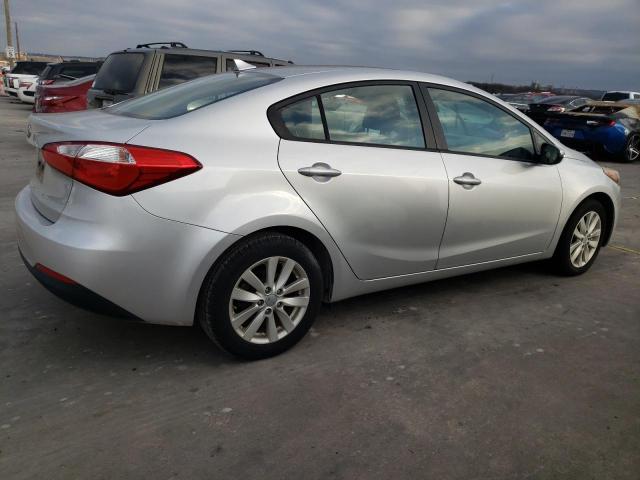 KNAFX4A62E5228394 - 2014 KIA FORTE LX SILVER photo 3