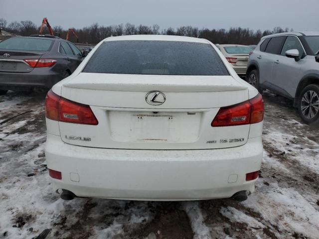 JTHCK262X65006927 - 2006 LEXUS IS 250 WHITE photo 6