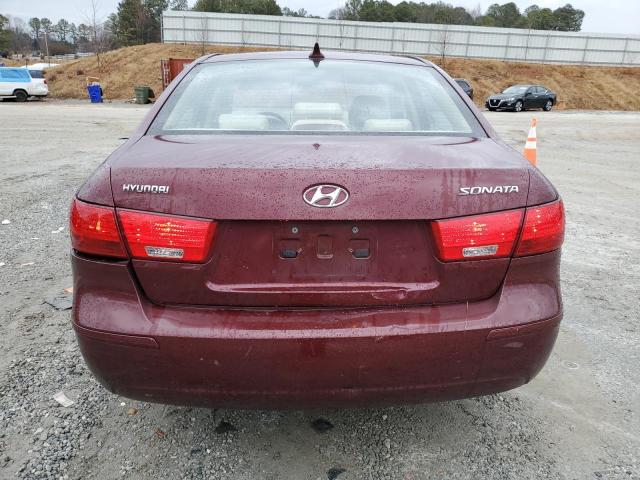 5NPET46C59H439121 - 2009 HYUNDAI SONATA GLS RED photo 6