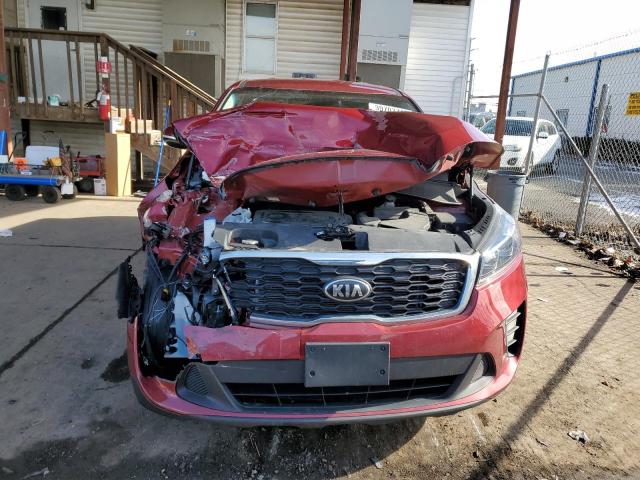 5XYPGDA35KG471813 - 2019 KIA SORENTO L RED photo 5