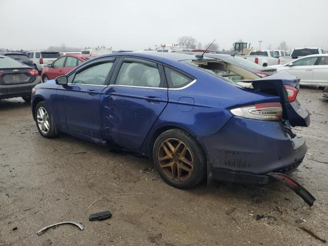 3FA6P0H72ER135369 - 2014 FORD FUSION SE BLUE photo 2