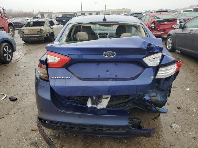 3FA6P0H72ER135369 - 2014 FORD FUSION SE BLUE photo 6