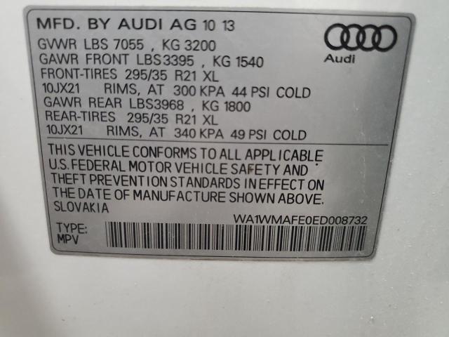 WA1WMAFE0ED008732 - 2014 AUDI Q7 PRESTIGE WHITE photo 13