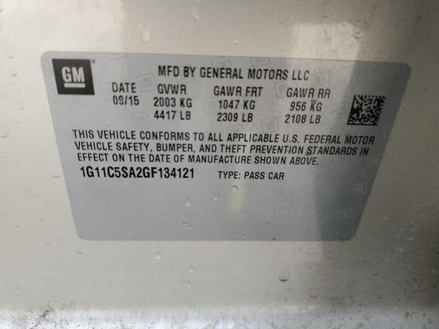 1G11C5SA2GF134121 - 2016 CHEVROLET MALIBU LIM LT 灰色 照片 12