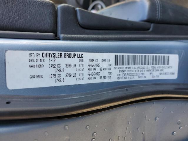 1C4RJFAG2CC213313 - 2012 JEEP GRAND CHER LAREDO 蓝色 照片 12