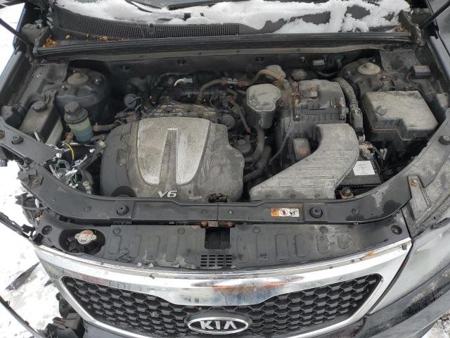 5XYKUDA24DG423412 - 2013 KIA SORENTO EX BLACK photo 12