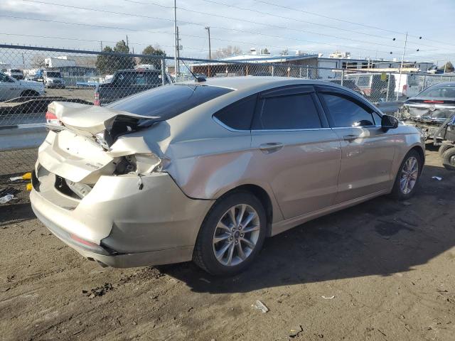 3FA6P0LU3HR381610 - 2017 FORD FUSION SE HYBRID GOLD photo 3