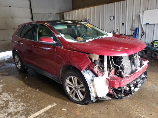 2FMTK4J84FBC08887 - 2015 FORD EDGE SEL RED photo 4