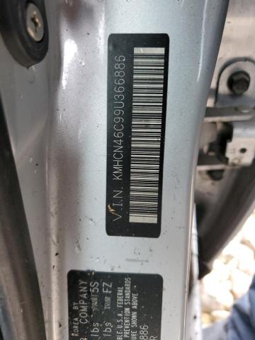 KMHCN46C99U366886 - 2009 HYUNDAI ACCENT GLS SILVER photo 12