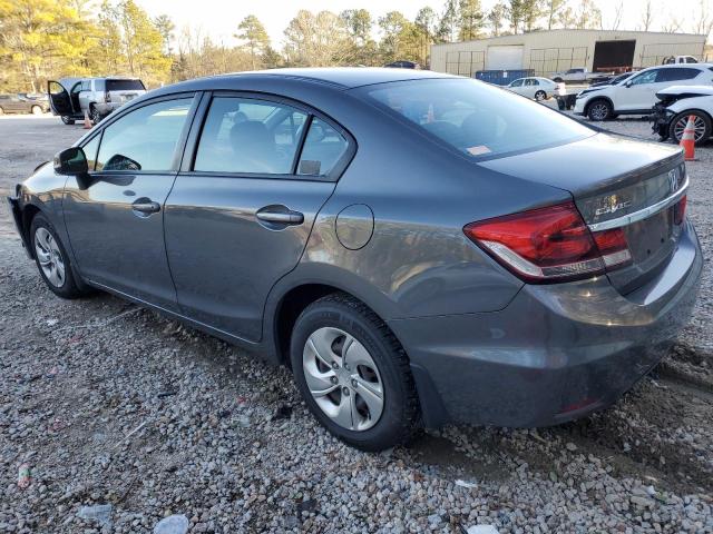 2HGFB2F52DH576307 - 2013 HONDA CIVIC LX GRAY photo 2