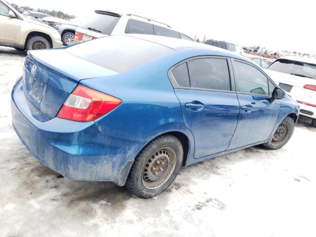 2HGFB2E48CH026214 - 2012 HONDA CIVIC LX BLUE photo 3