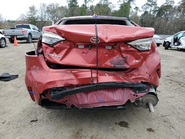 JTDEPRAE3LJ051071 - 2020 TOYOTA COROLLA LE RED photo 6