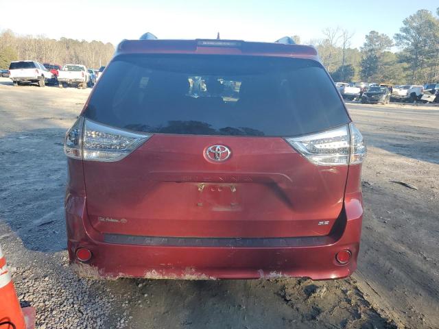 5TDXZ3DC4JS954775 - 2018 TOYOTA SIENNA SE BURGUNDY photo 6