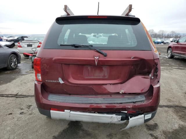 2CKDL33F686317349 - 2008 PONTIAC TORRENT BURGUNDY photo 6