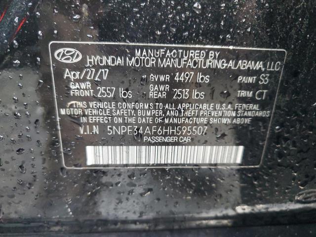 5NPE34AF6HH595507 - 2017 HYUNDAI SONATA SPORT BLACK photo 12