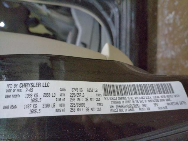 2A8HR54109R630251 - 2009 CHRYSLER TOWN & COU TOURING შავი ფოტო 13