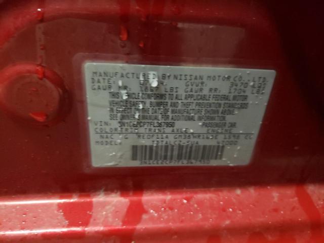 3N1CE2CP7FL367950 - 2015 NISSAN VERSA NOTE S RED photo 12