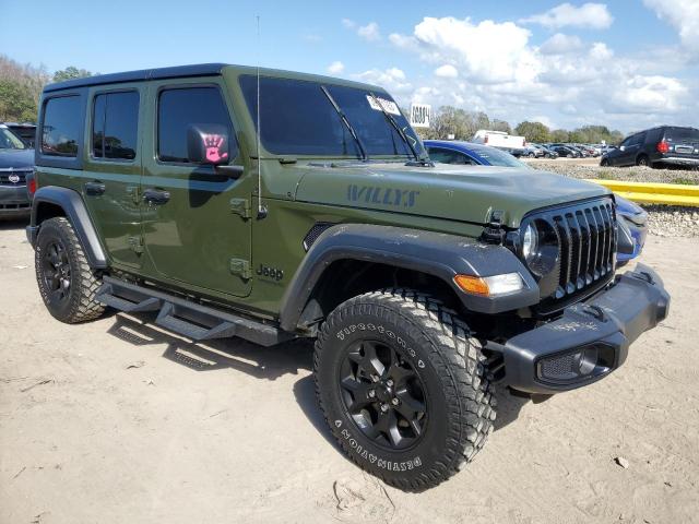 1C4HJXDN2MW589439 - 2021 JEEP WRANGLER U SPORT მწვანე ფოტო 4