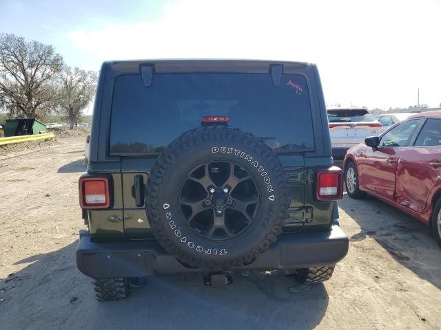 1C4HJXDN2MW589439 - 2021 JEEP WRANGLER U SPORT მწვანე ფოტო 6