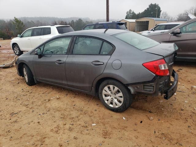 19XFB2F5XCE372086 - 2012 HONDA CIVIC LX GRAY photo 2