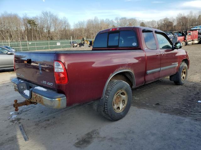 5TBBT44125S463362 - 2005 TOYOTA TUNDRA ACCESS CAB SR5 MAROON photo 3