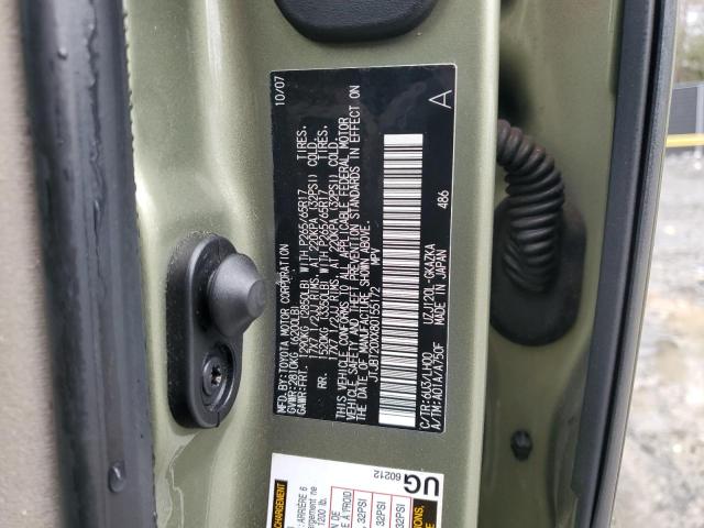 JTJBT20XX80155172 - 2008 LEXUS GX 470 GREEN photo 13