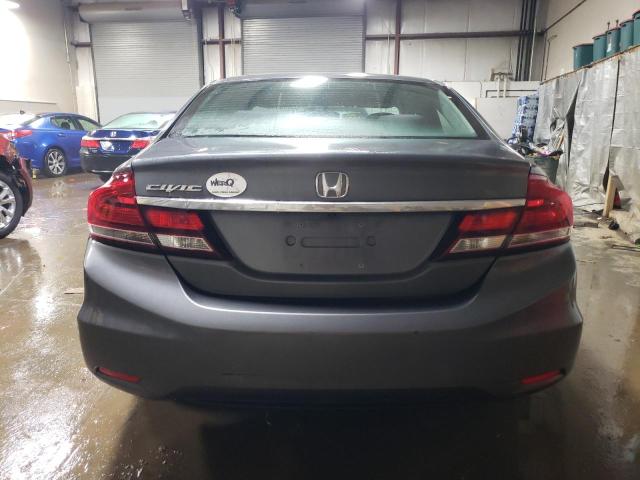 19XFB2F58DE047809 - 2013 HONDA CIVIC LX GRAY photo 6