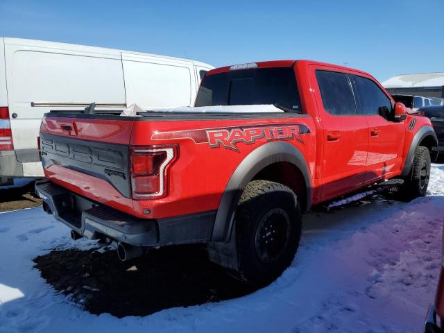 1FTFW1RG3JFD27571 - 2018 FORD F150 RAPTOR RED photo 3