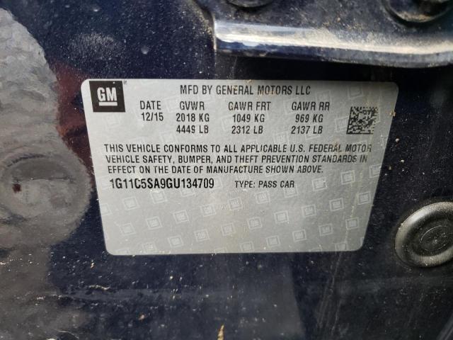 1G11C5SA9GU134709 - 2016 CHEVROLET MALIBU LIM LT 蓝色 照片 13