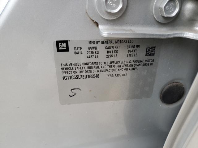 1G11C5SL3EU165548 - 2014 CHEVROLET MALIBU 1LT SILVER photo 13