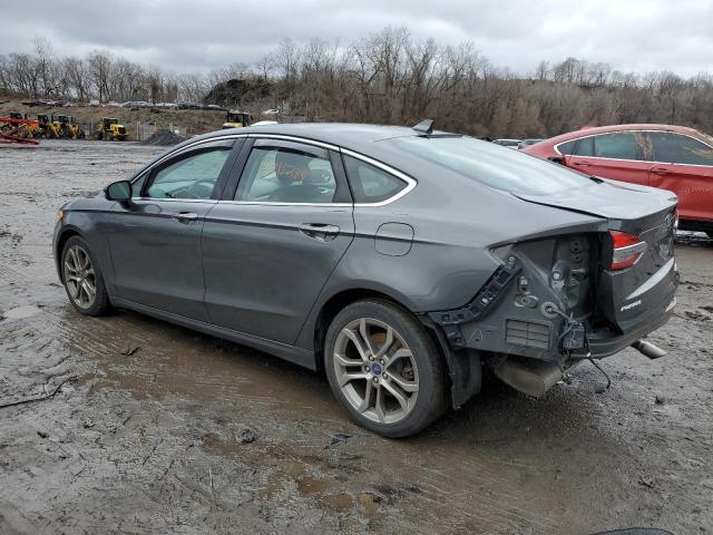 3FA6P0CD0KR264915 - 2019 FORD FUSION SEL GRAY photo 2