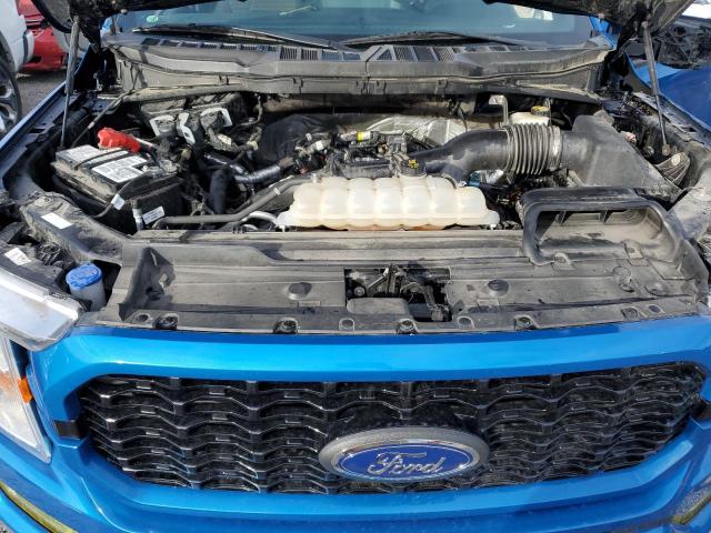 1FTEW1CP2MFD01567 - 2021 FORD F150 SUPERCREW BLUE photo 11