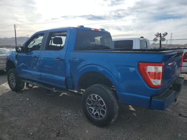 1FTEW1CP2MFD01567 - 2021 FORD F150 SUPERCREW BLUE photo 2
