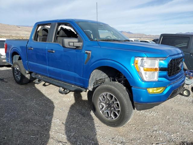 1FTEW1CP2MFD01567 - 2021 FORD F150 SUPERCREW BLUE photo 4