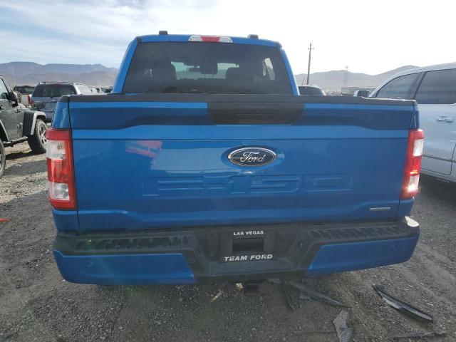 1FTEW1CP2MFD01567 - 2021 FORD F150 SUPERCREW BLUE photo 6