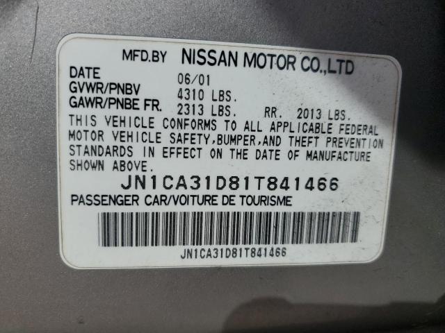 JN1CA31D81T841466 - 2001 NISSAN MAXIMA GXE TAN photo 12