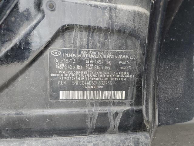 5NPEC4AB5EH832755 - 2014 HYUNDAI SONATA SE BLACK photo 12