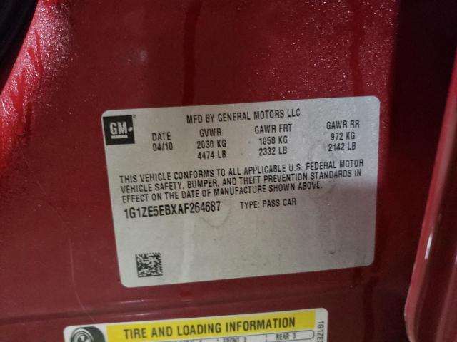 1G1ZE5EBXAF264687 - 2010 CHEVROLET MALIBU LTZ წითელი ფოტო 12