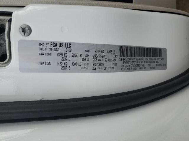 2C4RC1GG4KR635867 - 2019 CHRYSLER PACIFICA LIMITED WHITE photo 13