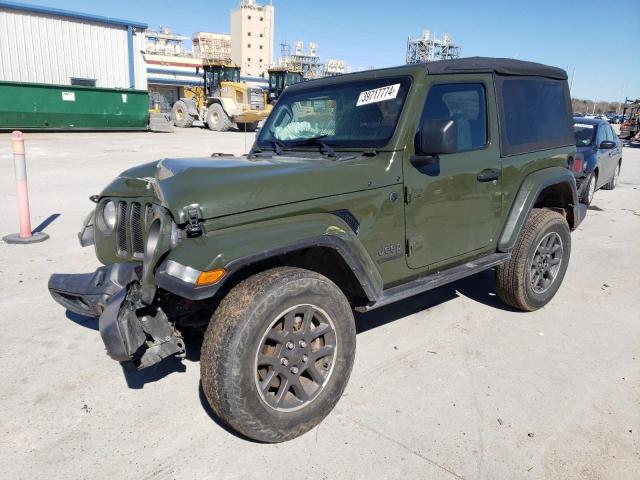 1C4HJXAG4MW739105 - 2021 JEEP WRANGLER SPORT GREEN photo 1