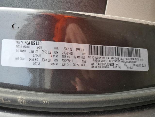 2C4RC1BG7LR176519 - 2020 CHRYSLER PACIFICA TOURING L 灰色 照片 13