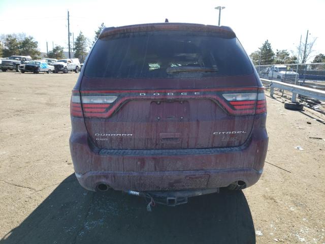 1C4RDJEG2HC659831 - 2017 DODGE DURANGO CITADEL MAROON photo 6