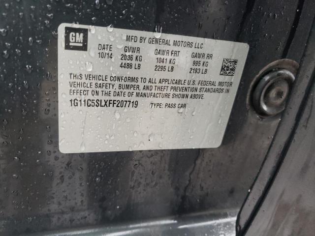 1G11C5SLXFF207719 - 2015 CHEVROLET MALIBU 1LT 黑色 照片 12